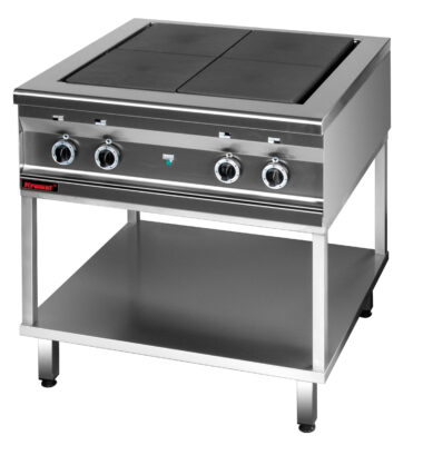 000.KEZ-4u.T Kuchnia elektryczna (top) 800mm 4x4,0 kW na podstawie szkieletowej