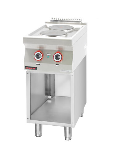 700.KE-2.S Kuchnia elektryczna 2 płyty okrągłe 2x2,6kW na podstawie szafkowej otwartej