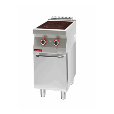 700.KE-2C.S.D Kuchnia elektryczna ceramiczna 2 pola 1x2,1kW + 1x2,0kW na podstawie szafkowej zamkniętej