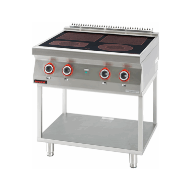 700.KE-4C.T Kuchnia elektryczna ceramiczna 4 pola 2x4kW + 2x2,1kW na podstawie szkieletowej