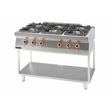 700.KG-6.T Kuchnia gazowa 6 - palnikowa na podstawie szkieletowej