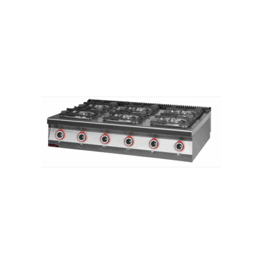 900.KG-6 Kuchnia gazowa 6 palnikowa 2x4,5kW + 2x7,5kW + 2x9,0 kW