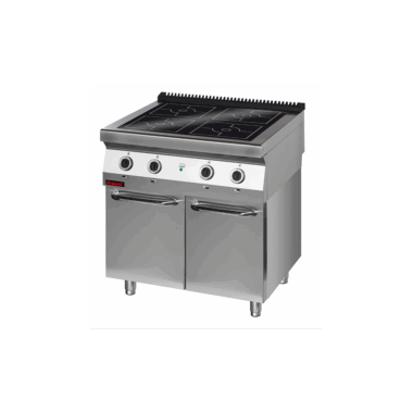 900.KE-4i/900.S.D Kuchnia indukcyjna 900 mm 4x5,0kW na podstawie szafkowej zamkniętej