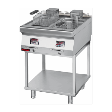 700.FE-2x10f.T Frytkownica elektryczna 2x8l 16kW na podstawie szkieletowej