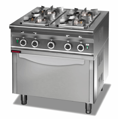 kuchnia gazowa z piekarnikiem elektrycznym 1x2,5kW + 3x3,5kW + 3,5 kW (piekarnik)