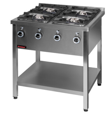 000.KG-4M Kuchnia gazowa na podstawie otwartej 4-palnikowa 2x4,5kW + 2x7,5kW