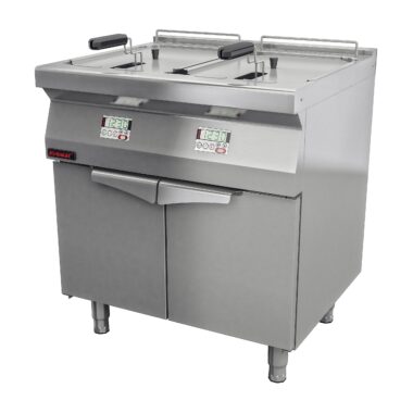 700.FE-2x15f Frytkownica elektryczna 2x15l na podstawie szafkowej zamkniętej