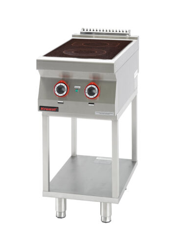 700.KE-2C.T Kuchnia elektryczna ceramiczna 2 pola 1x2,1kW + 1x2,0kW na podstawie szkieletowej