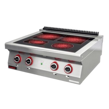 700.KE-4C Kuchnia elektryczna ceramiczna 4 pola 2x4kW + 2x2,1kW