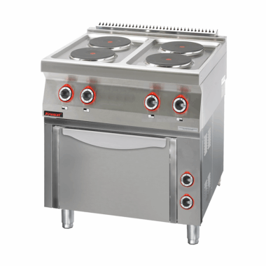 700.KE-4/PE-1T Kuchnia elektryczna z piekarnikiem elektrycznym 4x2,6kW + 3,5kW (piekarnik)