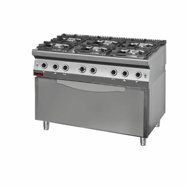 700.KG-6/PE-3 Kuchnia gazowa z piekarnikiem elektrycznym moduł 3xGN 1/1