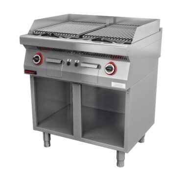 700.OGL-800.S Lawa grill 800 mm 14kW na podstawie szafkowej otwartej