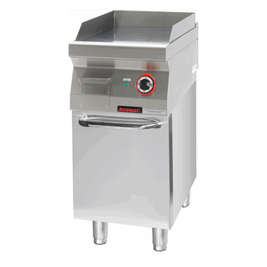 700.PBE-400G.S.D Płyta grillowa gładka chromowana 400 mm 4,8kW na podstawie szafkowej zamkniętej