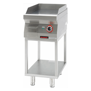 700.PBE-400G.T Płyta grillowa gładka chromowana 400 mm 4,8kW na podstawie szkieletowej