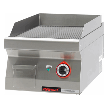 700.PBE-400R Płyta grillowa ryflowana chromowana 400mm 4,8kW