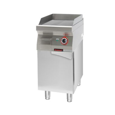 700.PBG-400R Płyta grillowa gazowa ryflowana chromowana 400 mm 5,5 kW na podstawie szafkowej zamkniętej