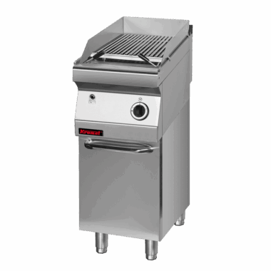 700.OGL-400.S.D Lawa grill 400 mm 7kW na podstawie szafkowej zamkniętej