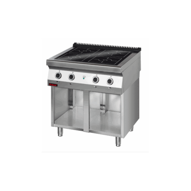 900.KE-4i/900.S Kuchnia indukcyjna 900 mm 4x5,0kW na podstawie szafkowej otwartej